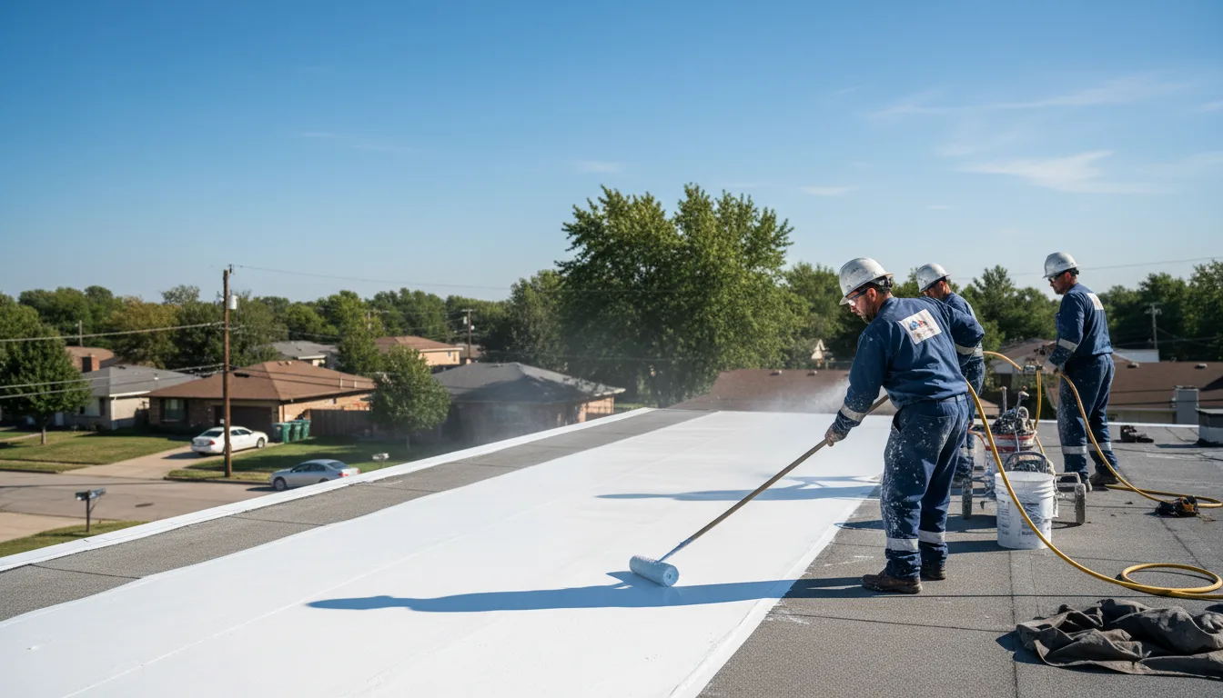 Commercial roof coating in Harrah, WA near me